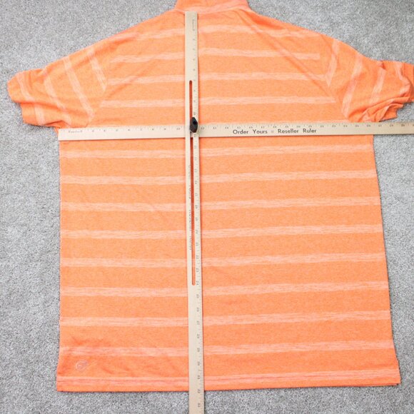 Puma Pounce Stripe Polo Cresting Shirt Mens 2XL XXL Orange TPC Scottsdale Logo - Picture 12 of 16